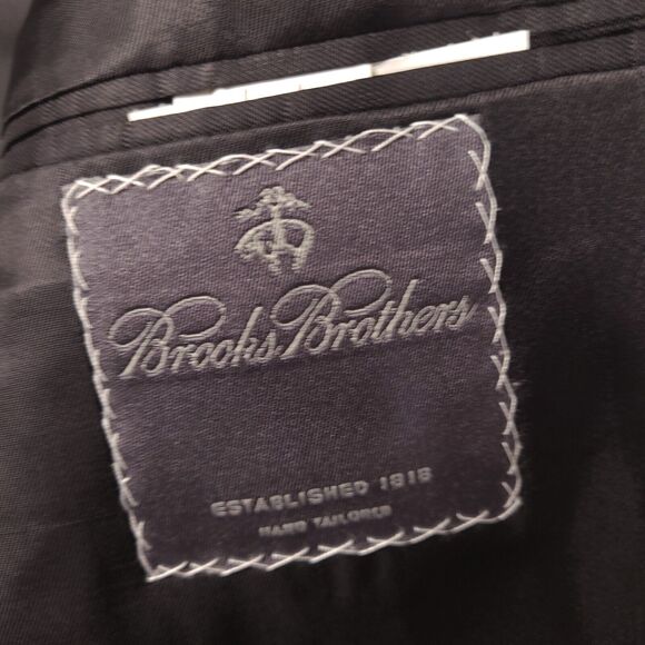 Brooks Brothers Blazer Mens 40 Short Gray Blue Stripe Jacket Mohair Wool England - Picture 6 of 16